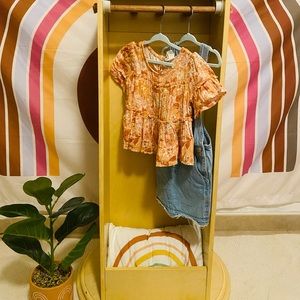 Top and Jean overalls sold separately